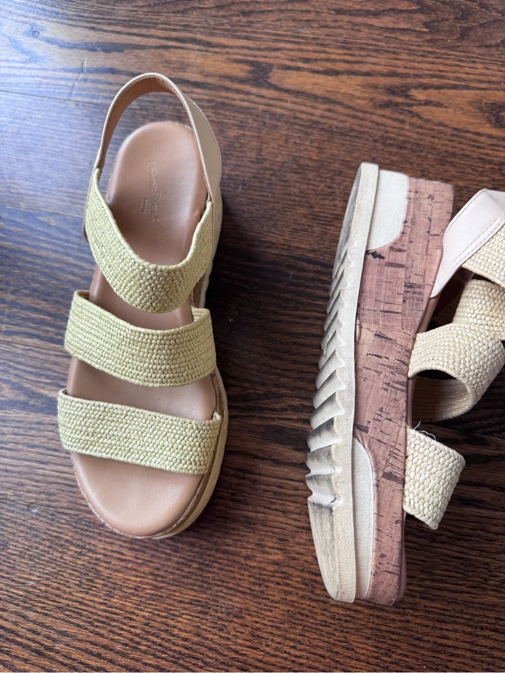 Target Women's Woven Strap Platform Sandals - Light Tan